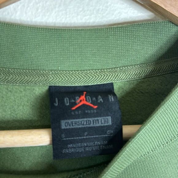 JORDAN FLIGHT FLEECE CREWNECK SWEATSHIRT pullover womens small oversized - Picture 8 of 13